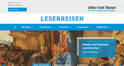 Desktop Screenshot of leserreisen.ksta.de